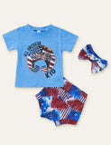 Independence Day Baby Flag Printed Set - Bebehanna