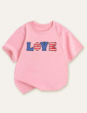 Independence Day Love Printed T-shirt - Bebehanna