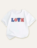 Independence Day Love Printed T-shirt - Bebehanna