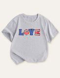 Independence Day Love Printed T-shirt - Bebehanna