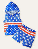 Independence Day Star Printed Sports Set - Bebehanna