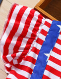Independence Day Striped Flying Sleeve Dress - Bebehanna