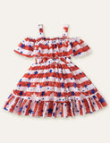 Independence Day Striped Sleeveless Dress - Bebehanna