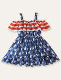 Independence Day Striped Sleeveless Dress - Bebehanna