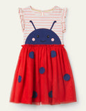 Ladybird Appliqué Jersey Dress - Bebehanna
