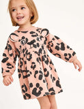 Leopard Print Long Sleeve Dress - Bebehanna