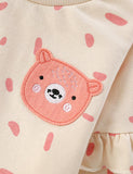 Little Bear Appliqué Polka Dot Sweatshirt - Bebehanna