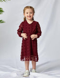 Long Sleeve V-neck Family Matching Dress - Bebehanna