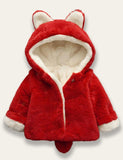Multicolor Fox Plush Coat - Bebehanna