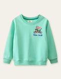 Pedal Flower Embroidered Sweatshirt