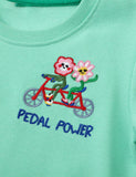 Pedal Flower Embroidered Sweatshirt - Bebehanna