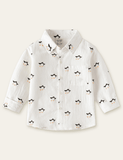 Penguin Printed Long Sleeve Shirt - Bebehanna