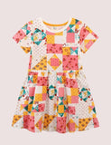 Printed Short Sleeve Dress