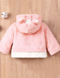 Rabbit Embroidery Fleece Hooded Jacket - Bebehanna