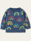 Rainbow Circle Printed Sweatshirt