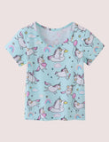 Rainbow Unicorn Full Printed T-shirt