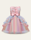 Rose Dream Bow Mesh Party Dress - Bebehanna