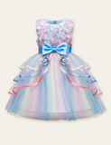 Rose Dream Bow Mesh Party Dress - Bebehanna