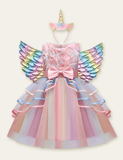 Rose Dream Mesh Party Dress + Unicorn Wings - Bebehanna