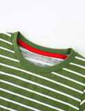 Round Neck Striped Long Sleeve T-shirt - Bebehanna