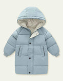 Solid Color Mid-Length down Jacket