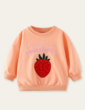 Strawberry Embroidered Sweatshirt - Bebehanna