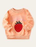 Strawberry Embroidered Sweatshirt - Bebehanna