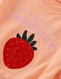 Strawberry Embroidered Sweatshirt - Bebehanna