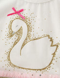 Swan Printed Mesh Dress - Bebehanna