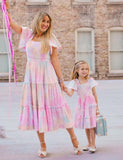 Tie-Dye Sleeve Family Matching Dress - Bebehanna