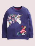 Unicorn Appliqué Sweatshirt - Bebehanna