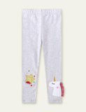 Unicorn Appliqué Tassel Leggings