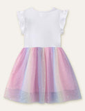 Unicorn Rainbow Mesh Dress - Bebehanna