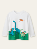 Unisex Dinosaur Friends Printed Long Sleeve T-shirt - Bebehanna