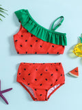 Watermelon Print Split Swimsuit - Bebehanna
