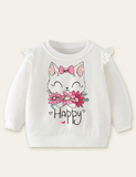 Western Style Cat Printed Sweatshirt - Bebehanna